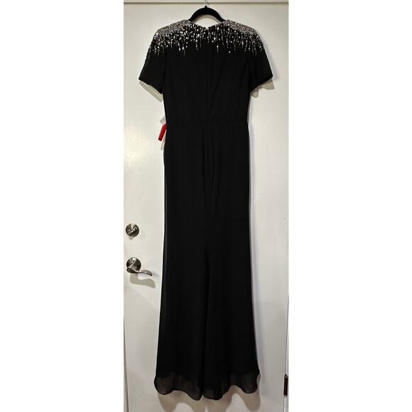 Ieena Mac Duggal Sequined Embellished Shoulder Evening Gown Size 8 NWOT #55704 - Picture 10 of 16